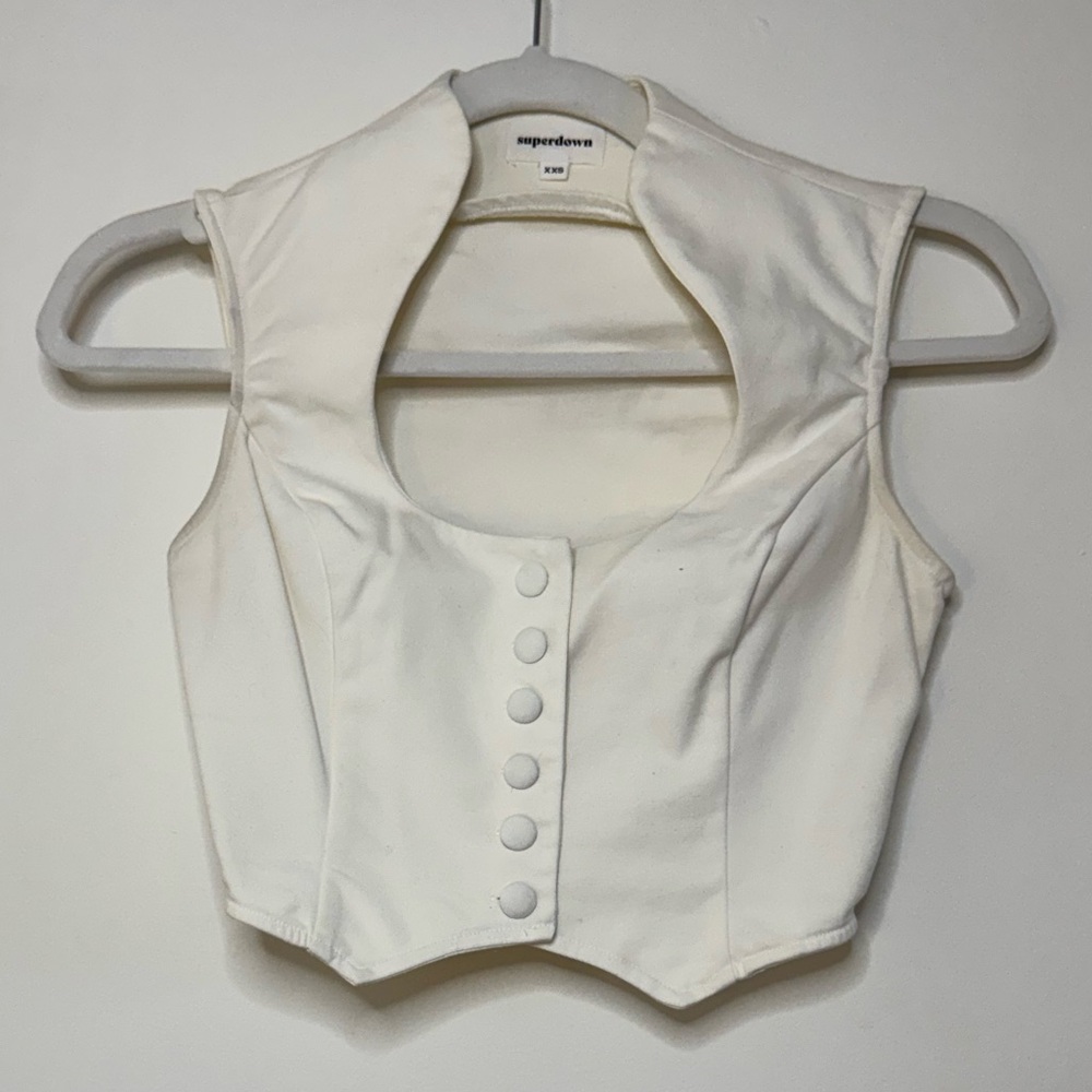 White Crop Top - superdown - XS
